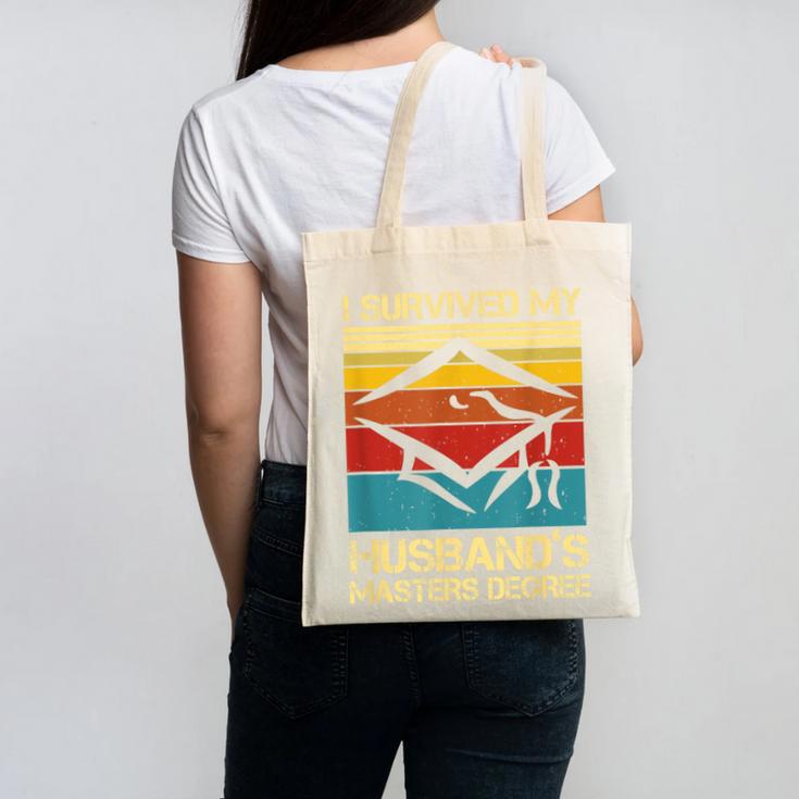 I Survived My Husband's Master's Degree Graduation Canvas Tote Bag