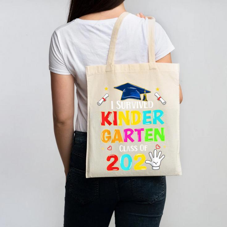 I Survived Kindergarten Graduation 2025 Graduate Boys Girls Canvas Tote Bag