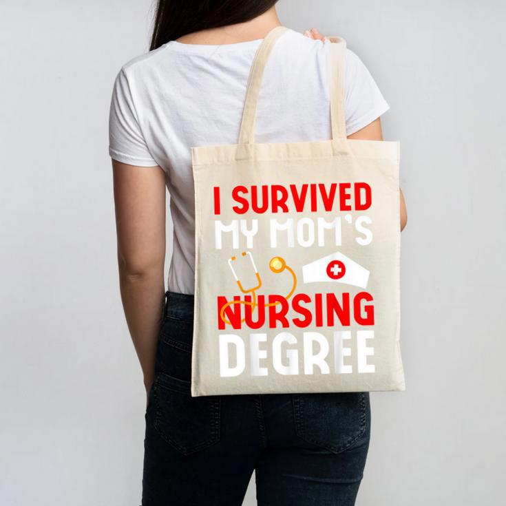 I Survived My Mom's Nursing Degree Graduation Day 2026 Canvas Tote Bag