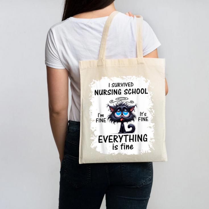 I Survived Nursing School Graduation 2025 Canvas Tote Bag