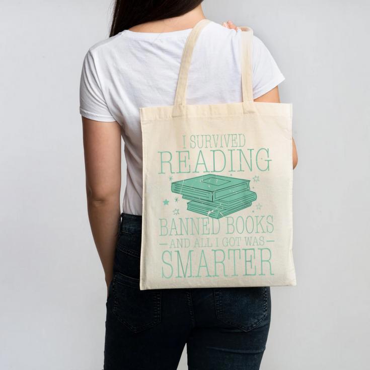 I Survived Reading Banned Books And All I Got Was Sma Canvas Tote Bag