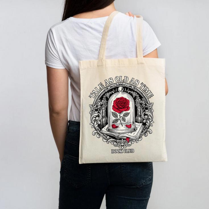 Tale As Old As Time Classic Book Lover Retro Canvas Tote Bag