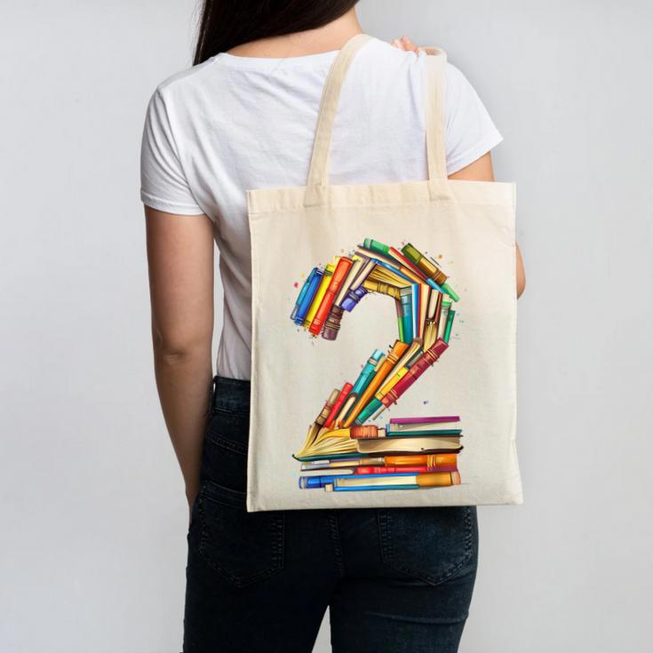 Toddler 2nd Birthday Books Themed 2 Year Old Boys Kids Girls Canvas Tote Bag