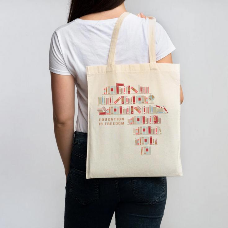 History Book Education Is Freedom Canvas Tote Bag