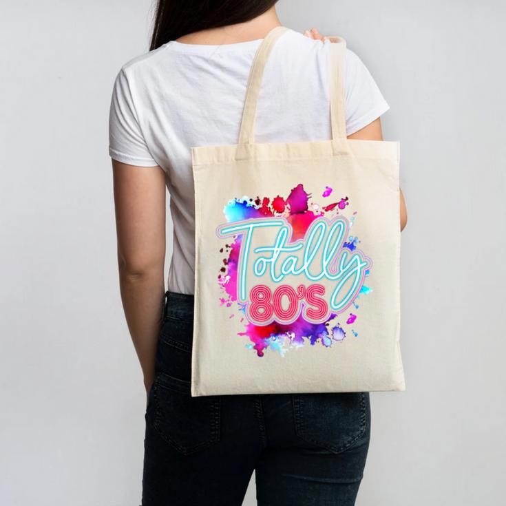 Totally 80's Colorful Retro 1980s Style Nostalgia Vibe Canvas Tote Bag