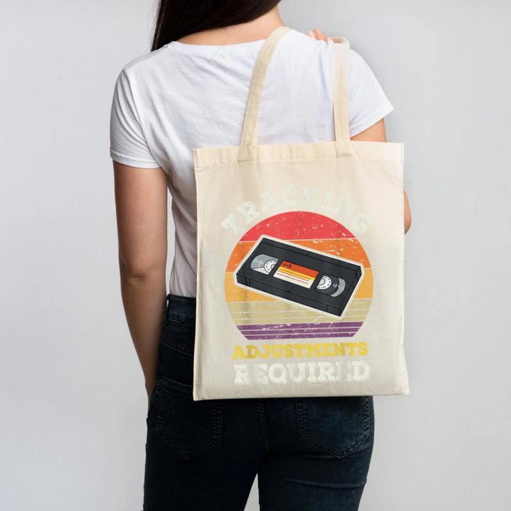 Tracking Adjustments Required Nostalgia VHS Retro Tape Canvas Tote Bag