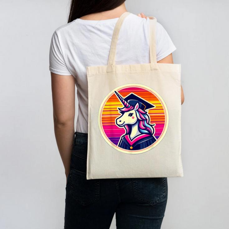 Unicorn University Graduation Graduating School Girl Cute Canvas Tote Bag