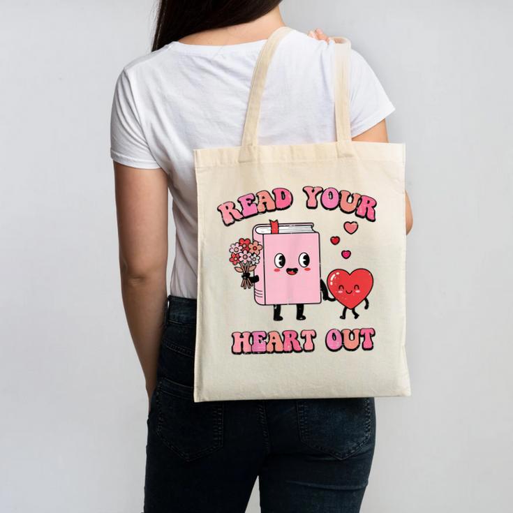 Valentines Day Book Read Your Heart Out Women Men Kids Canvas Tote Bag