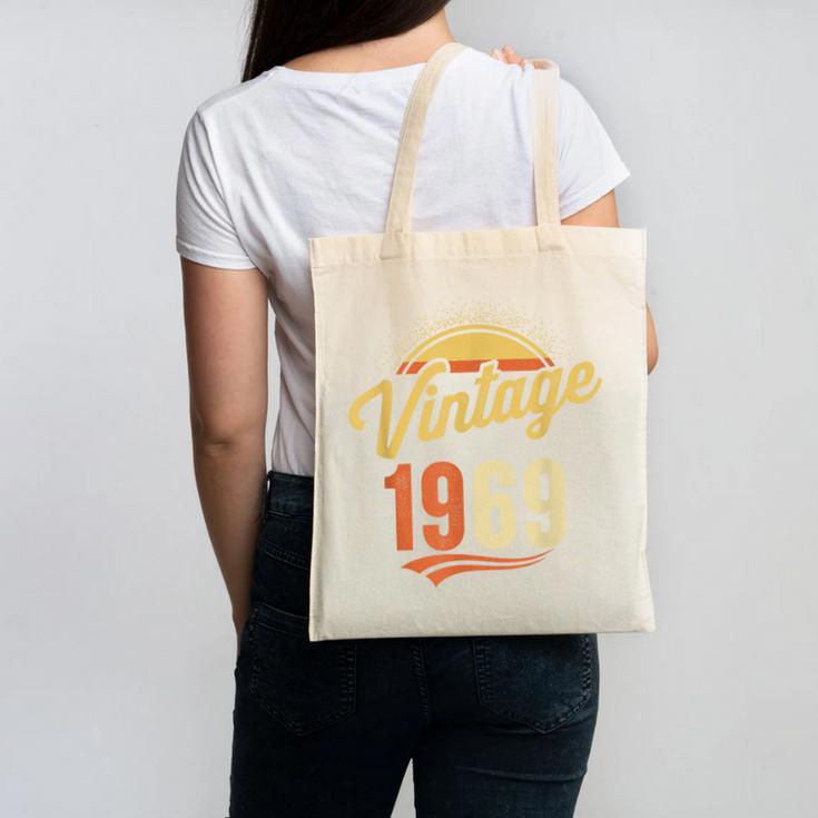 Vintage 1969 Retro Era Badge For Nostalgia Fans Canvas Tote Bag