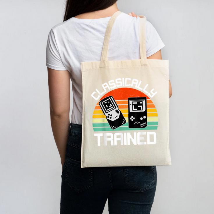Vintage Retro Classically Trained Video Game 90s Nostalgia Canvas Tote Bag