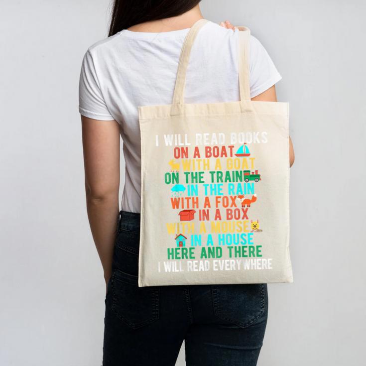 I Will Read Book On Boat Words For Kids Canvas Tote Bag