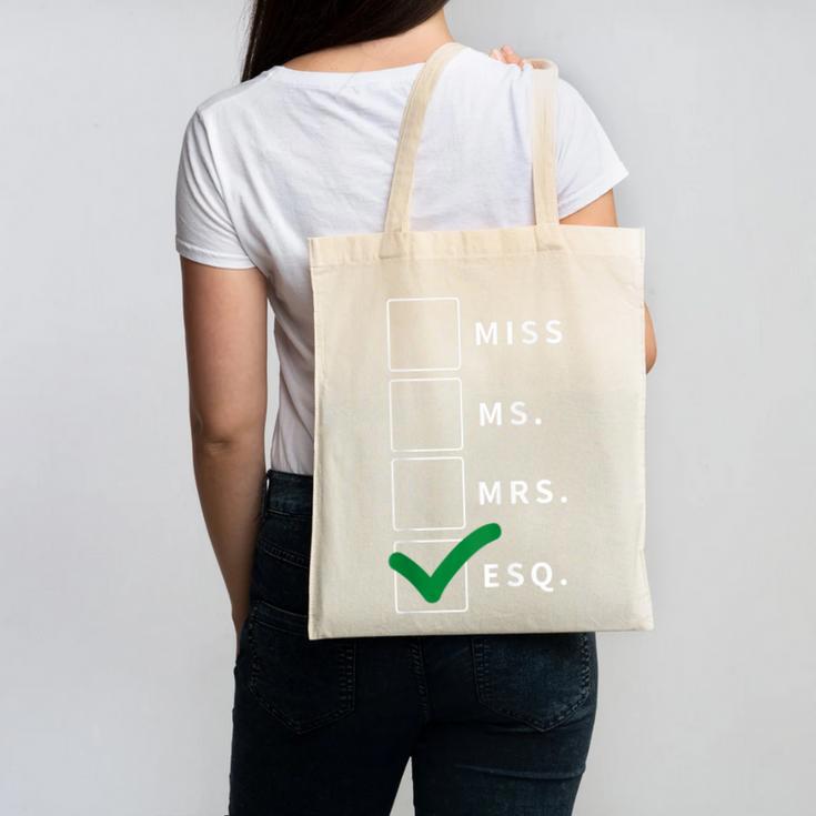 Woman Law School Lawyer Graduation Attorney Canvas Tote Bag