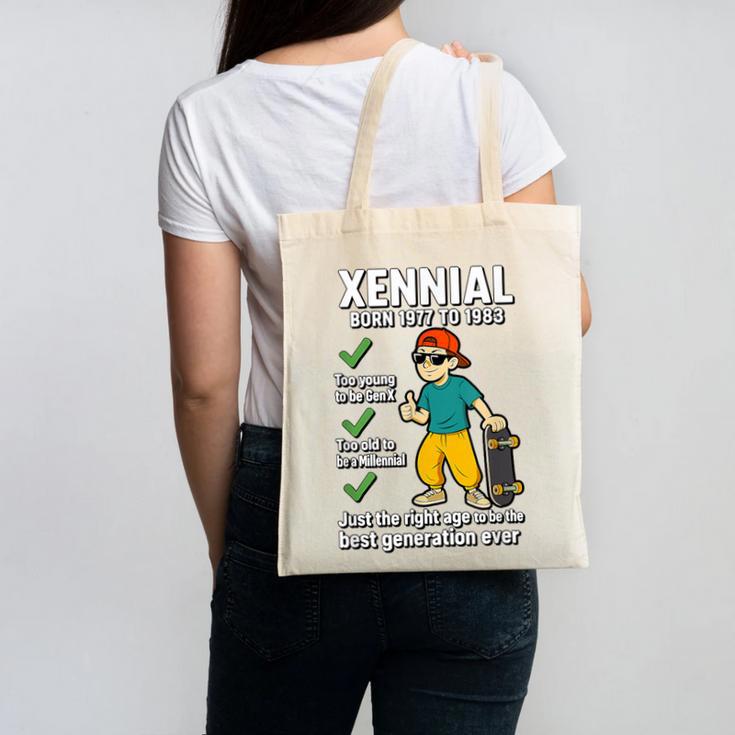 Xennial Born 1977 To 1983 Nostalgia Canvas Tote Bag