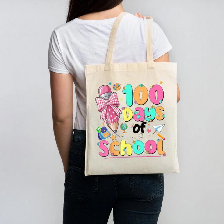 100th Day Of School Teacher Books 100 Days Of School Women Canvas Tote Bag