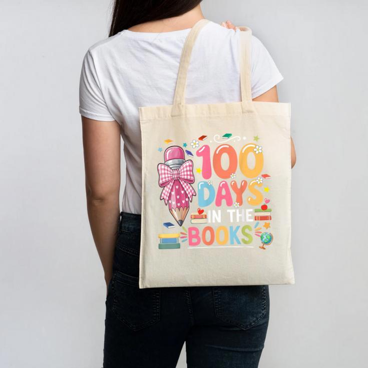 100th Day Of School Teacher Floral 100 Days In The Books Canvas Tote Bag 100th Day Of School Teacher Floral 100 Days In The Books Canvas Tote Bag