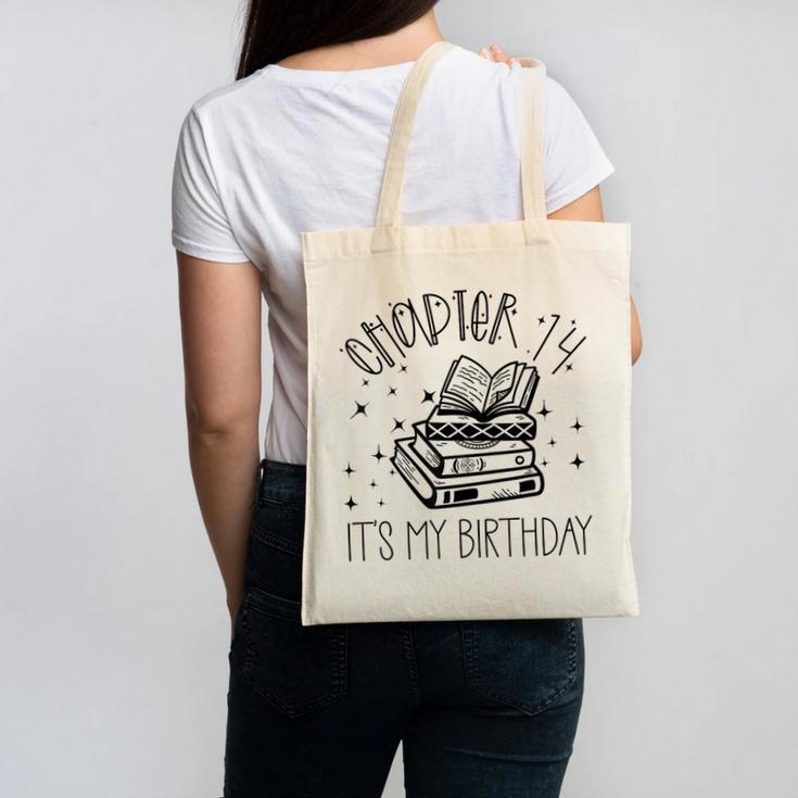 14th Birthday Girls Chapter 14 Its My Birthday Book Lover Canvas Tote Bag