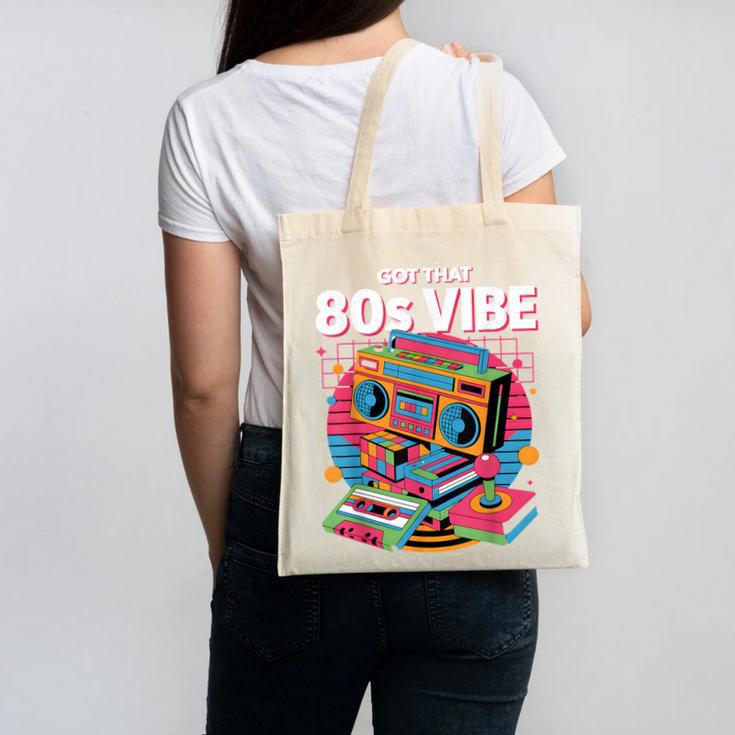 1980s 80s Reunion Nostalgia Memories Music School Grew Up Canvas Tote Bag