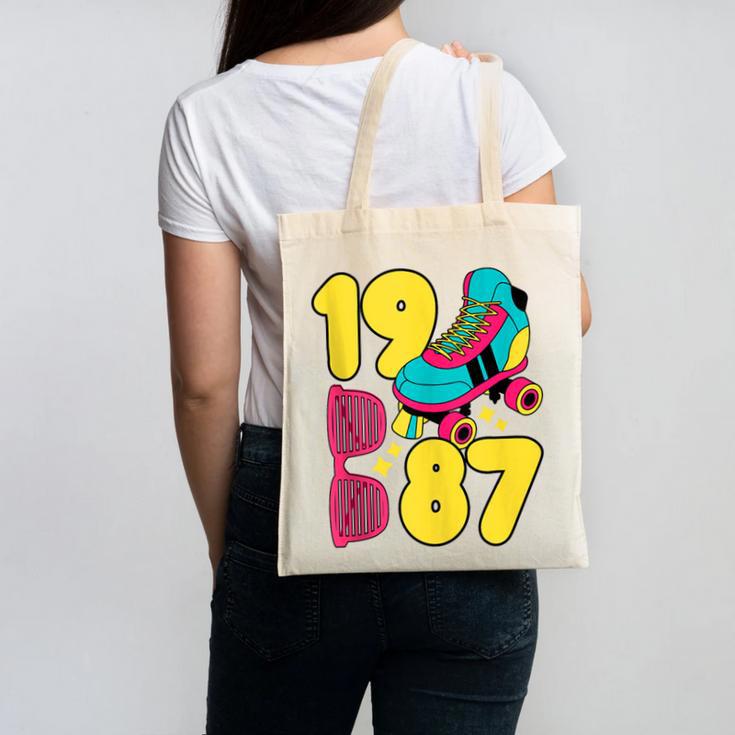 1987 Retro Raised In The 80s Old School Nostalgia Vibes Canvas Tote Bag