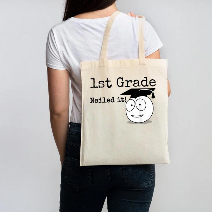 1st Grade Nailed It Kids Graduation TShirt Second Grade Canvas Tote Bag