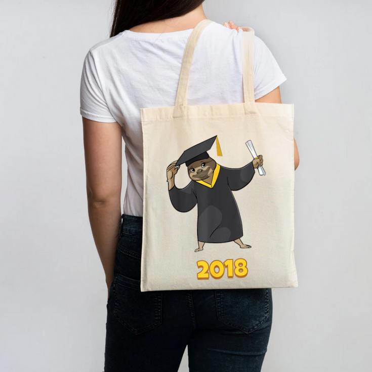 2018 Graduation Shirts Sloth Lovers For Women Teens Canvas Tote Bag