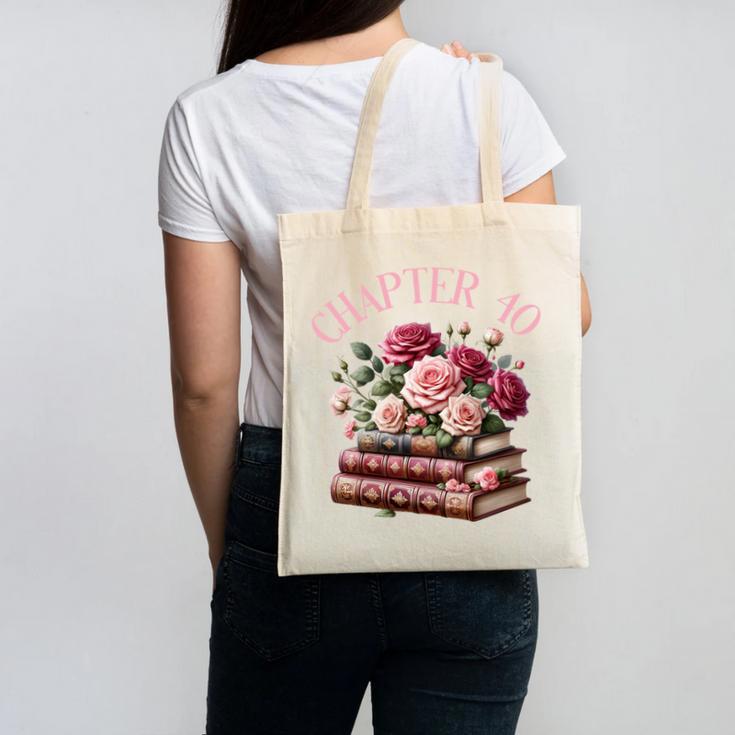 40th Birthday Chapter 40 Birthday Shirt Women Book Lover Canvas Tote Bag