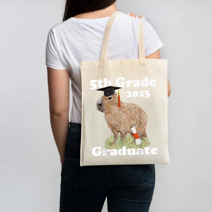 5th Grade Graduation Class Of 2023 Capybara Fifth Graduate Canvas Tote Bag