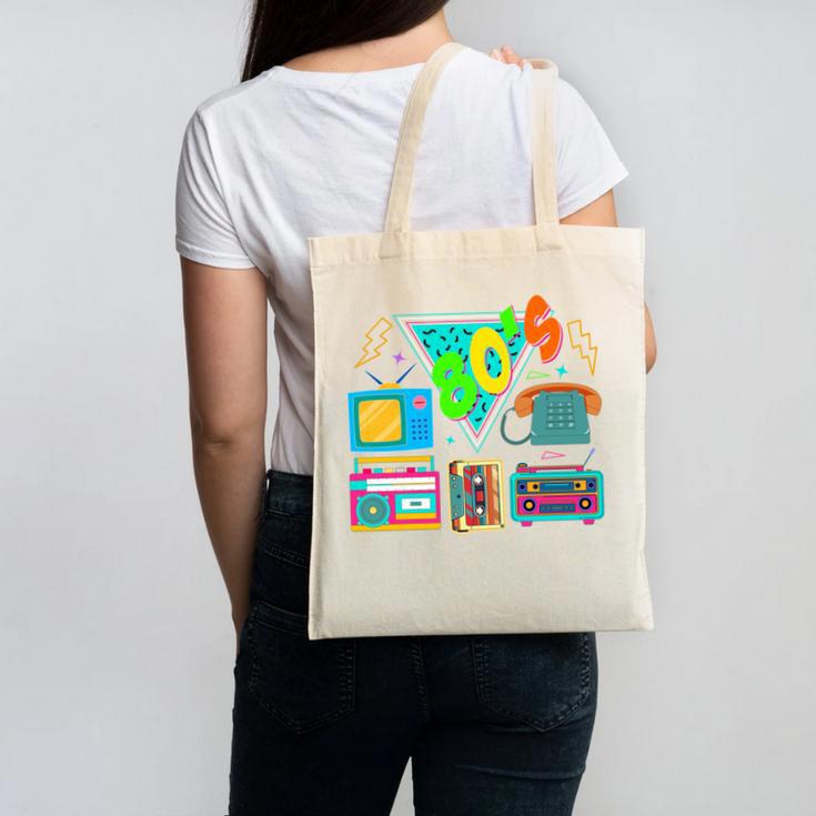 80's Vintage Cassette Tape Nostalgia Mixtape Era 1980s Retro Canvas Tote Bag