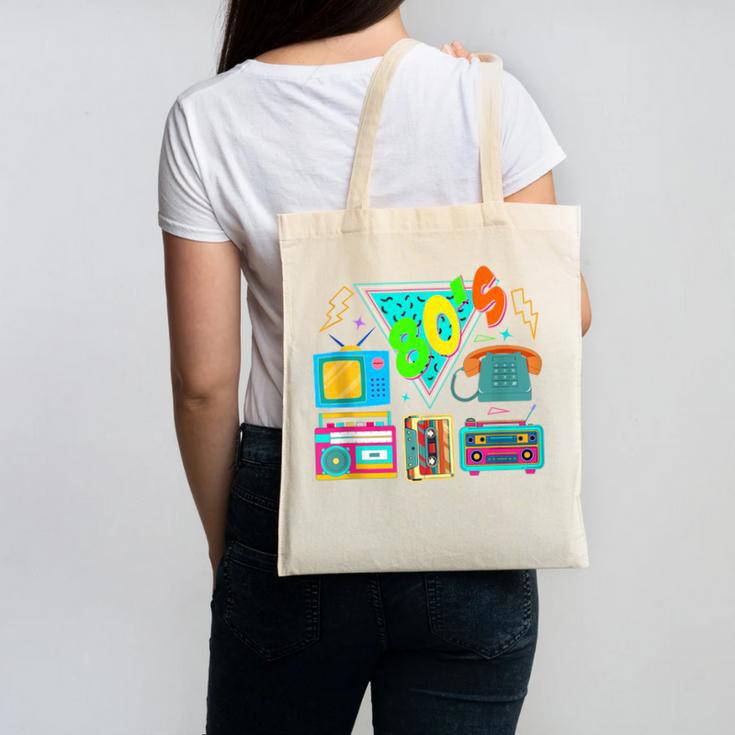 80's Vintage Cassette Tape Nostalgia Mixtape Era 1980s Retro Canvas Tote Bag