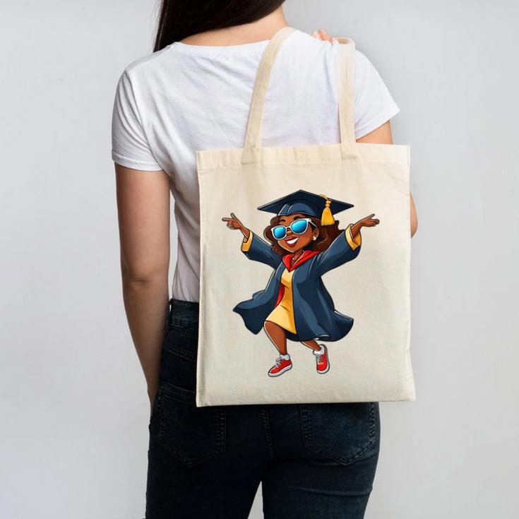 African American Woman Girl Graduation Class Canvas Tote Bag