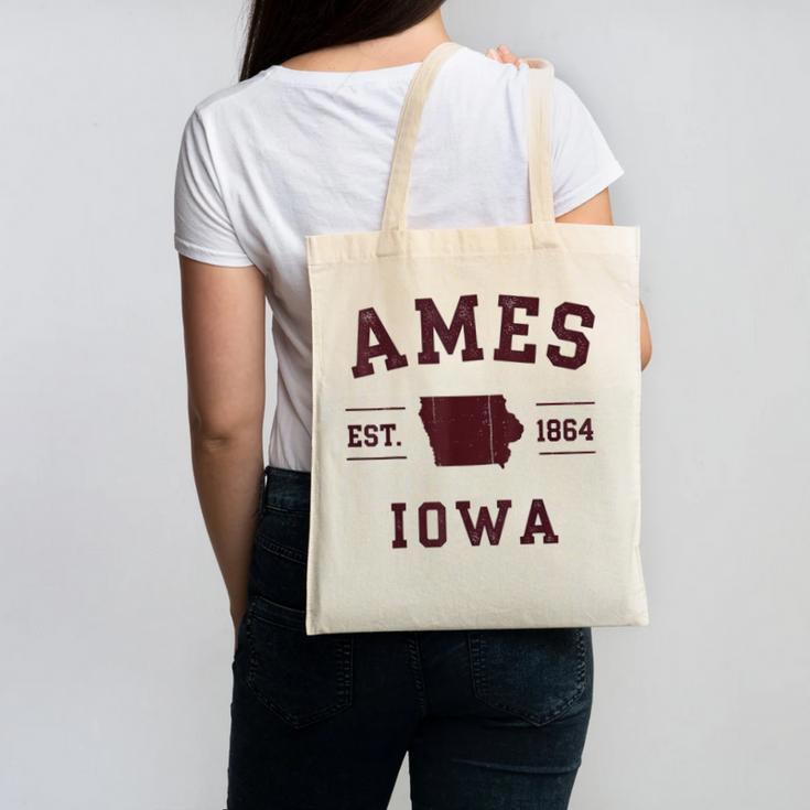 Ames Iowa Est 1864 Nostalgia Canvas Tote Bag