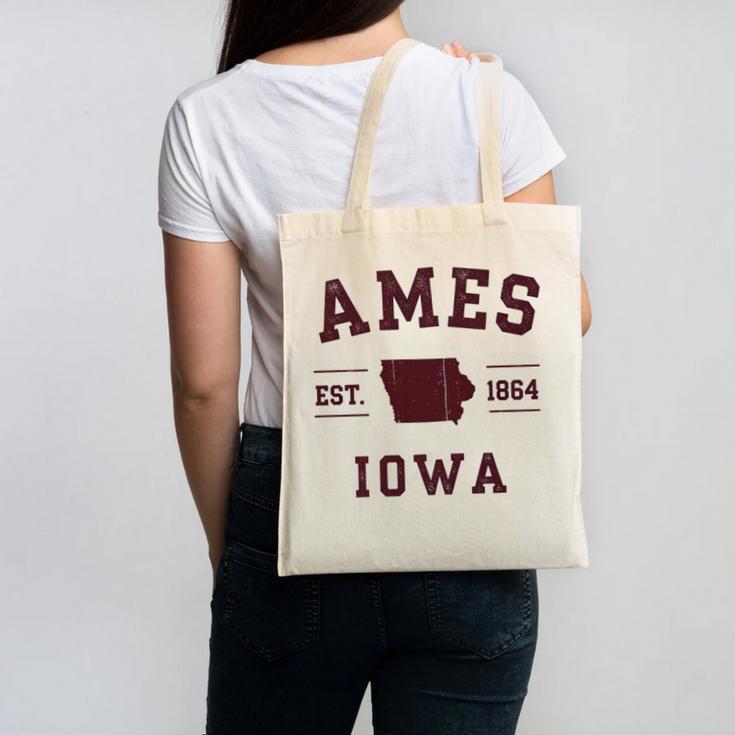 Ames Iowa Est 1864 Nostalgia Premium Tri-Blend Canvas Tote Bag