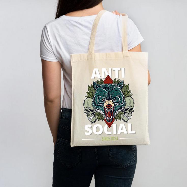 Antisocial Introvert I Like Being Alone Canvas Tote Bag Antisocial Introvert I Like Being Alone Canvas Tote Bag