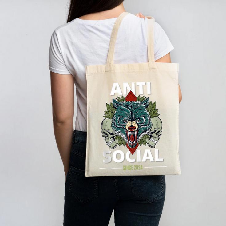 Antisocial Introvert I Like Being Alone Canvas Tote Bag Antisocial Introvert I Like Being Alone Canvas Tote Bag