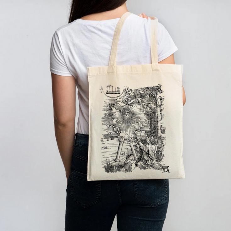 Apocalypse St John Devours The Book 1498 DüRer Angels Canvas Tote Bag