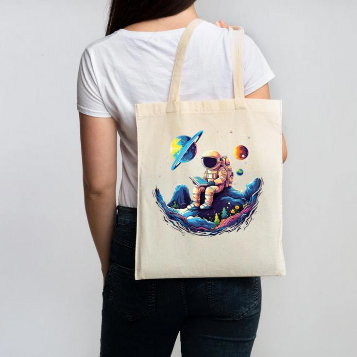 Astronaut Reading Book In Space Books Lover Bookworm Canvas Tote Bag Astronaut Reading Book In Space Books Lover Bookworm Canvas Tote Bag
