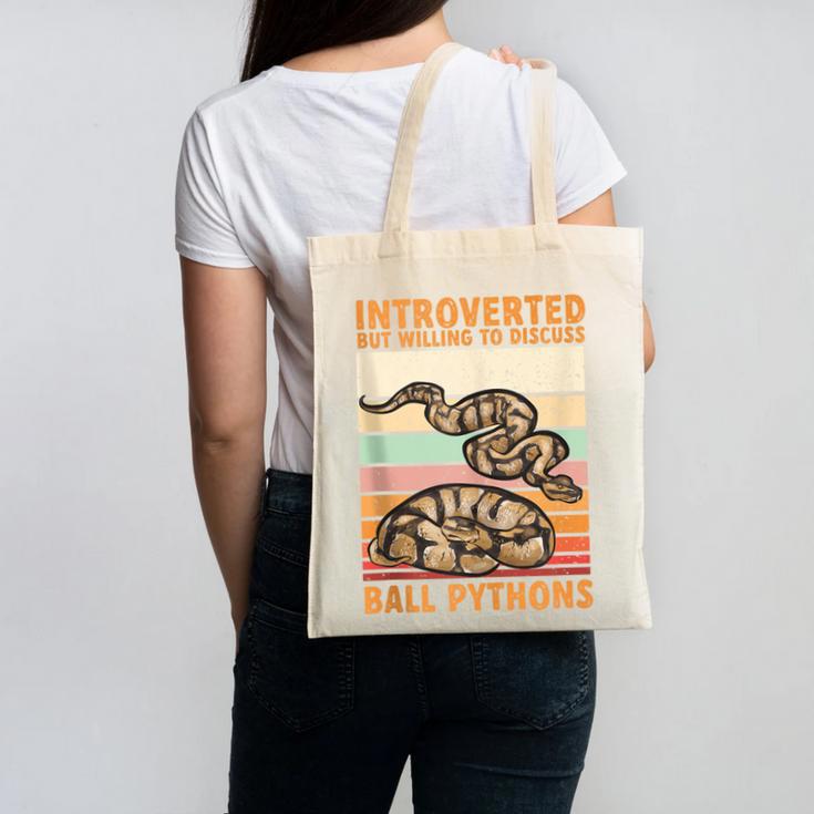 Ball Python Snake Introvert Ball Python Canvas Tote Bag Ball Python Snake Introvert Ball Python Canvas Tote Bag