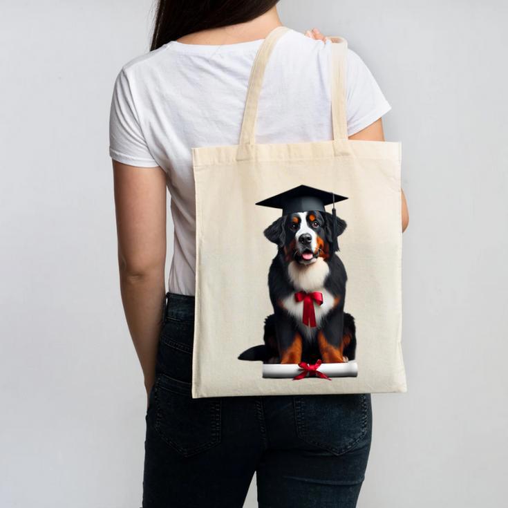 Bernese Mountain Dog Graduation Cap Graduate Training School For Men Women Girls Kids Canvas Tote Bag