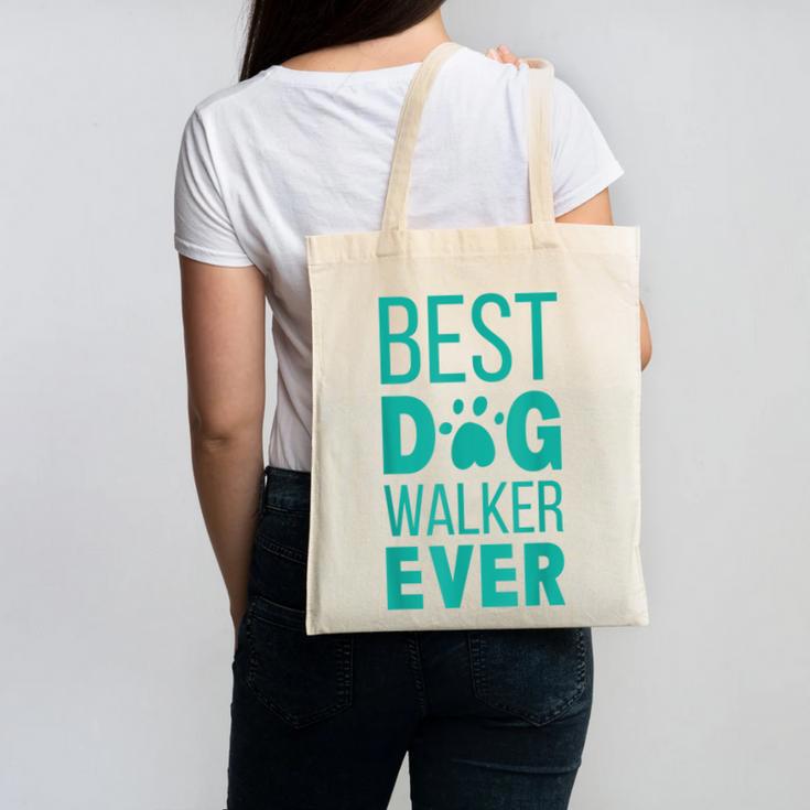 Best Dog Walker Ever Graduation New Shirt Dog Lover Canvas Tote Bag