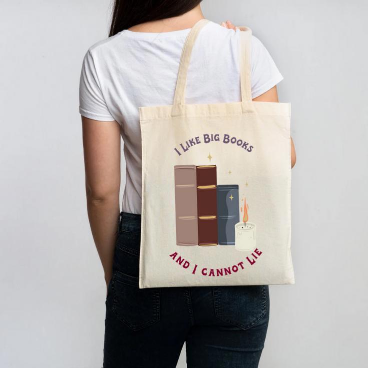 I Like Big Books Bookworm Tee Canvas Tote Bag