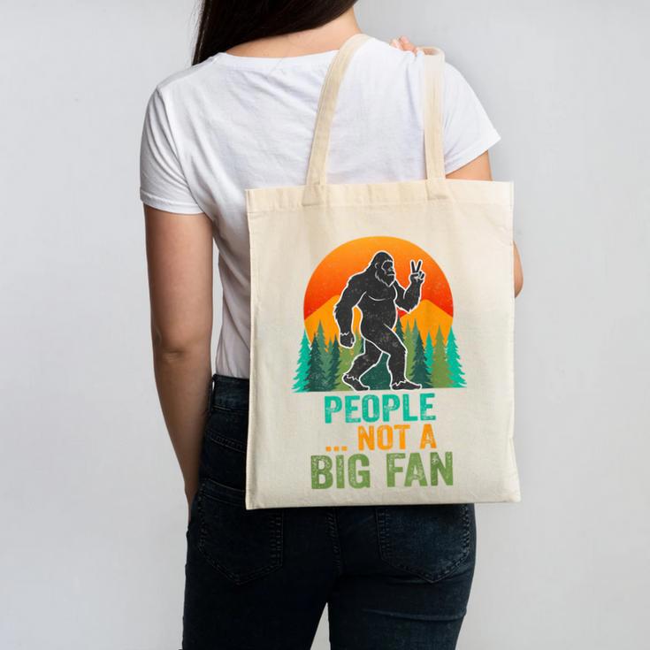 Bigfoot Introvert People Not A Big Fan Retro Sasquatch Canvas Tote Bag Bigfoot Introvert People Not A Big Fan Retro Sasquatch Canvas Tote Bag