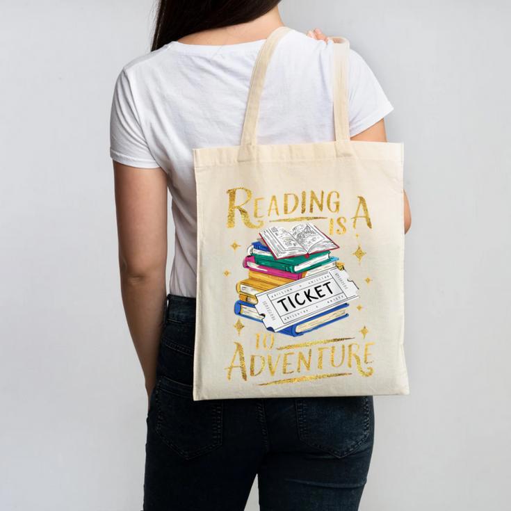 Book Adventure Library Student Teacher Book Canvas Tote Bag