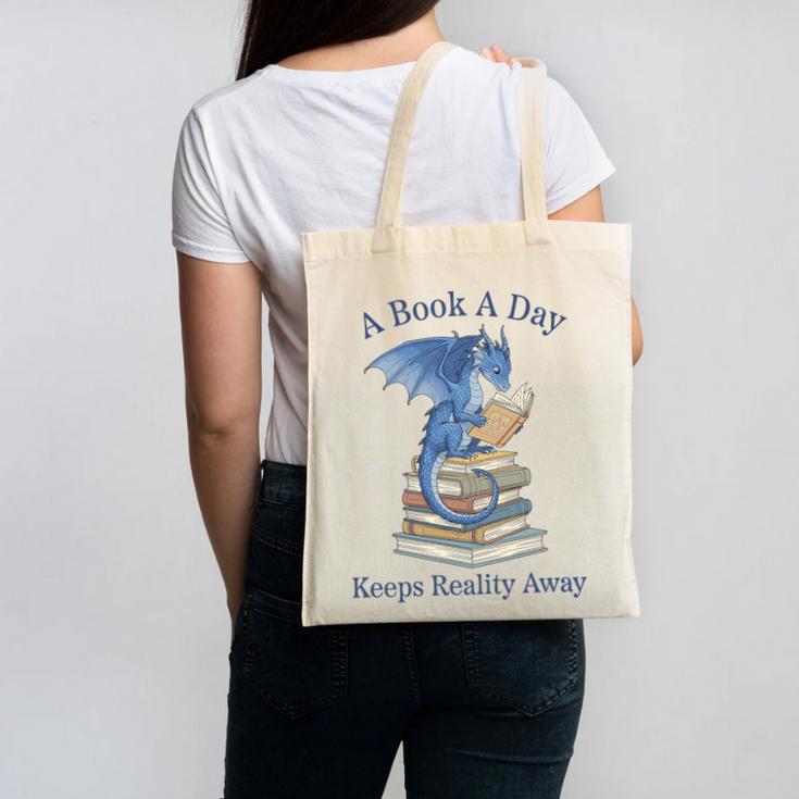 A Book A Day Keeps Reality Away Premium Tri-Blend Canvas Tote Bag