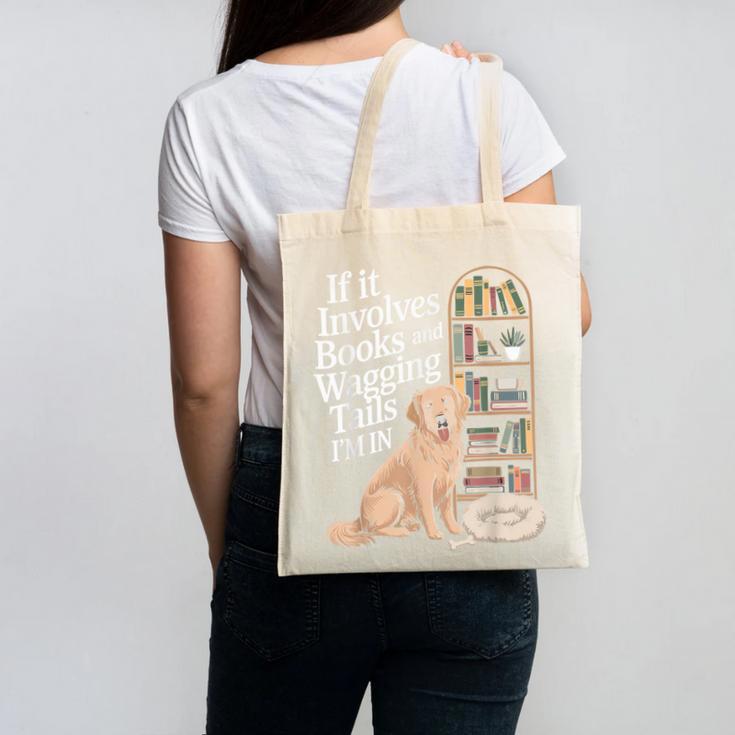 Book And Dog Lover Bookworm Reader Book Lover Canvas Tote Bag Book And Dog Lover Bookworm Reader Book Lover Canvas Tote Bag