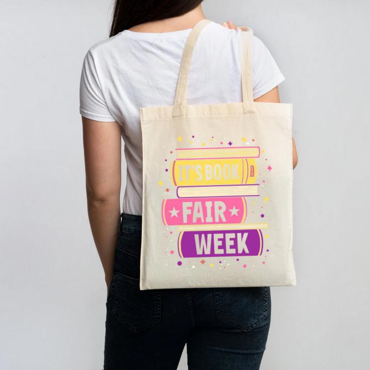 Book Fair Bookworm Library Its Book Fair Week Canvas Tote Bag