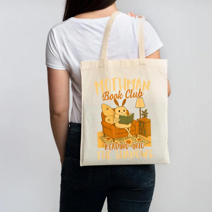 Book Lover Moth Mothman Book Club Reading Into Shadows Canvas Tote Bag Book Lover Moth Mothman Book Club Reading Into Shadows Canvas Tote Bag