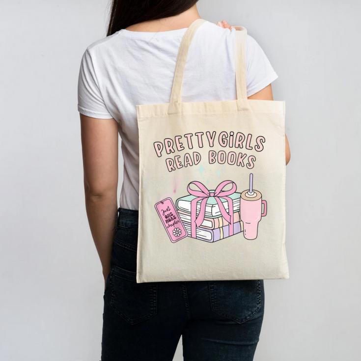 Book Lover's Pretty Girl's Read Books Canvas Tote Bag