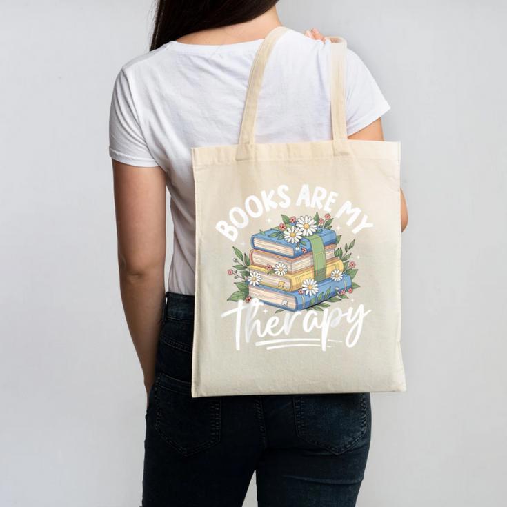 Book Are My Therapy Aesthetic Bookish Reading Canvas Tote Bag Book Are My Therapy Aesthetic Bookish Reading Canvas Tote Bag