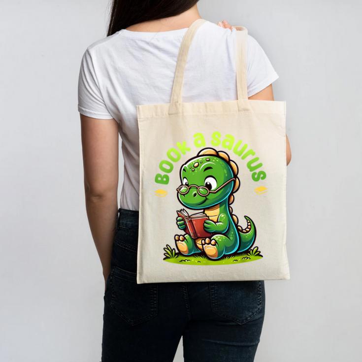 Book A Saurus Bookasaurus Dinosaur Book Girls Boys Toddler Canvas Tote Bag