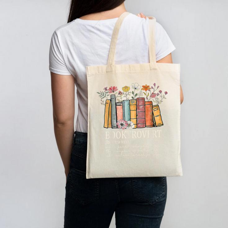Booktrovert Cozy Book Lover Book Nerd Literary Humor Canvas Tote Bag
