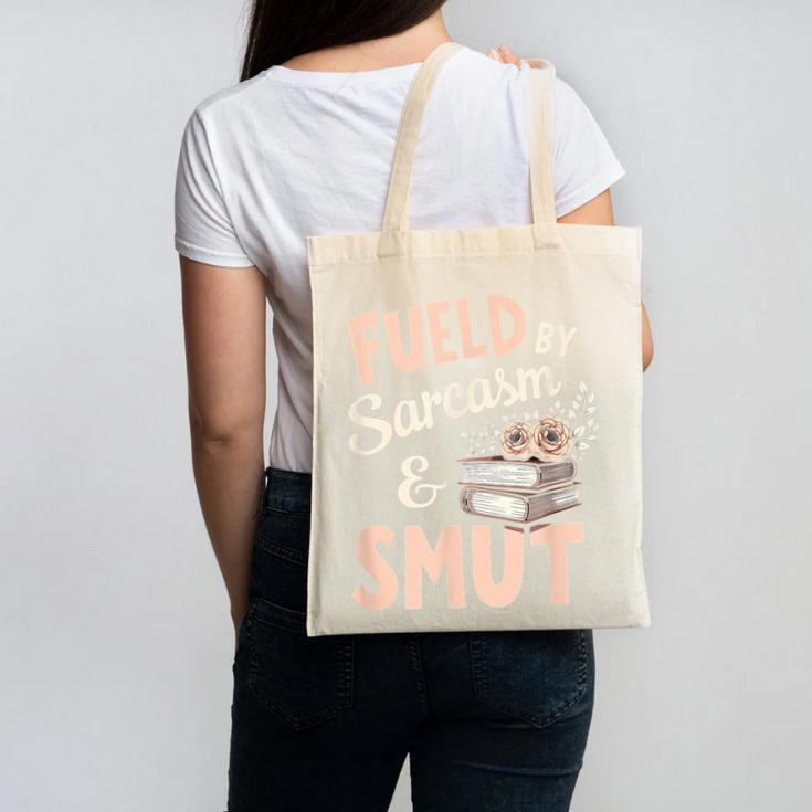 Bookworm Fueled By Sarcasm And Smut Book Reading Canvas Tote Bag